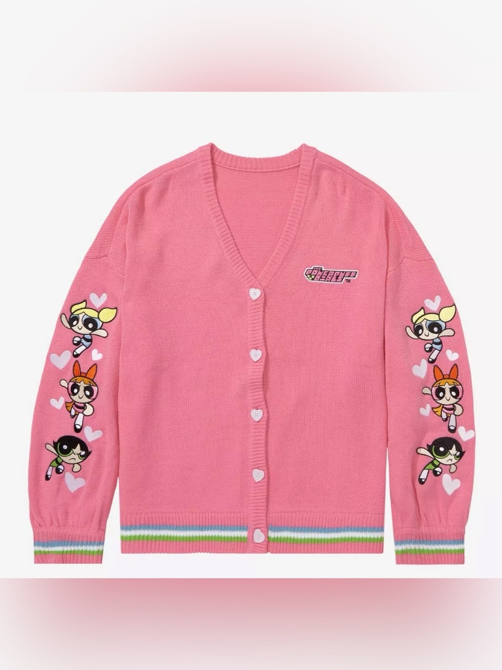 🦄 The Powerpuff Girls Stripe Cardigan, XL